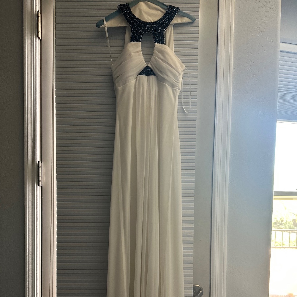 B.DArlin white and black maxi dress